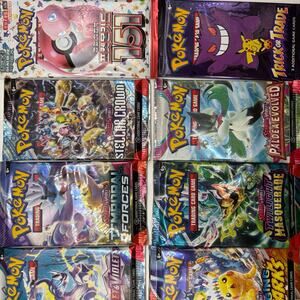 8 x mixed pokemon packs brand new sealed
